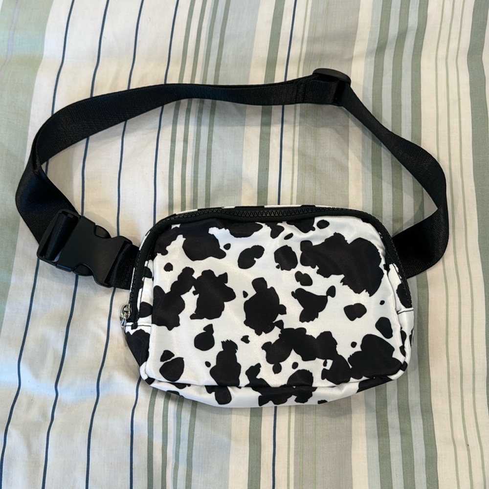 Cow print crossbody.